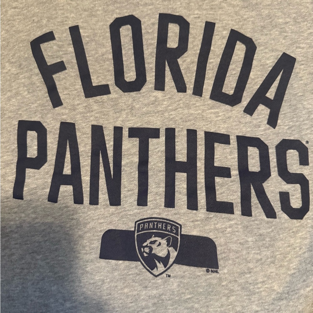 Florida Panthers Adidas Heather Gray Sweat Shirt (Worn a couple times)